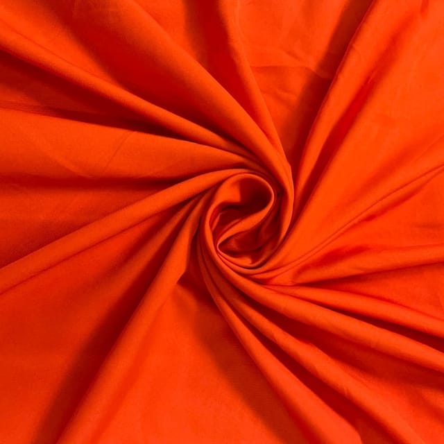 Orange Colour Dyed Poly Crepe Fabric (N748)