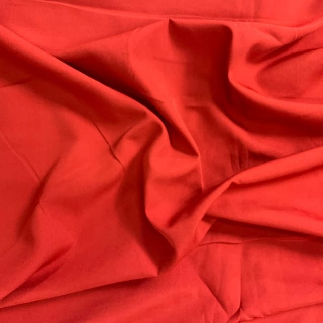 Brick Red Colour Dyed Poly Crepe Fabric ( N836)