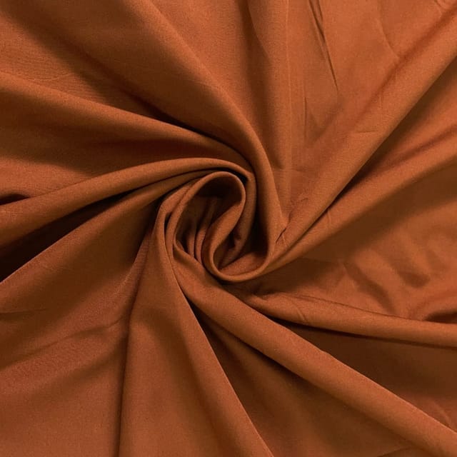 Brown Colour Dyed Poly Crepe Fabric (N112D)