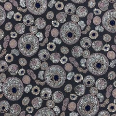 Baby Pink Colour  Geometric Cut Dana Embroidered Fabric