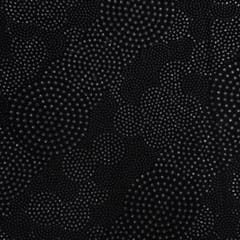 Black Colour Geometric Velvet Embroidered Fabric