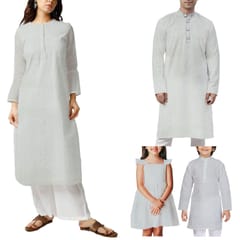 White Shade Embroidered Cotton Heavy Hakoba Fabric