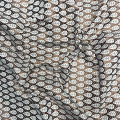 Gold White Dyeable Semi Brocade Fabric