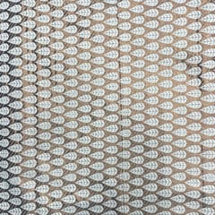 Gold White Dyeable Semi Brocade Fabric