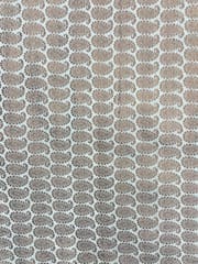 White Gold Colour Geometric Dyeable Semi Brocade Fabric