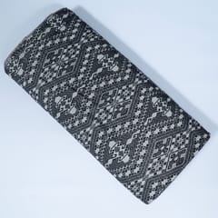 Black and White Colour Cotton Jacquard Fabric