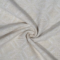 Dyeable Cotton Zari Jacquard Fabric