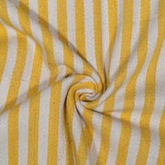 Yellow Colour Cotton Jacquard Fabric