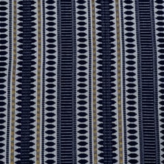 Blue Colour Cotton Acrylic Jacquard Fabric