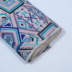 Multi Colour Cotton Jacquard Fabric