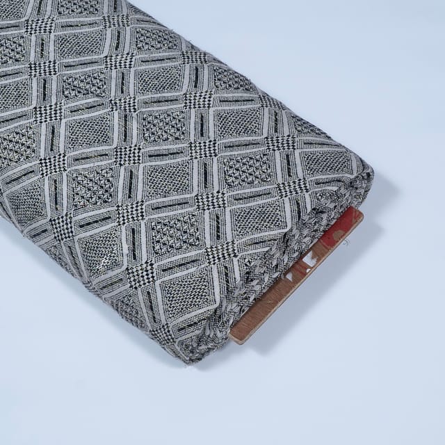 Multi Colour Cotton Zari Jacquard Fabric