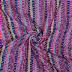 Multi Colour Cotton Acrylic Jacquard Fabric