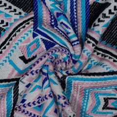Multi Colour Cotton Jacquard Fabric