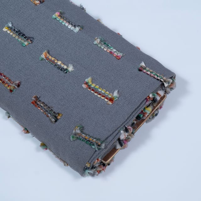 Multi Colour Cotton Jacquard Fabric
