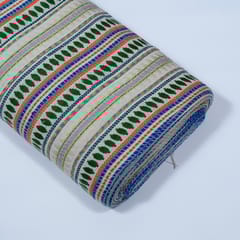 Multi Colour Cotton Acrylic Jacquard Fabric