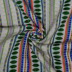 Multi Colour Cotton Acrylic Jacquard Fabric