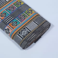 Multi Colour Cotton Jacquard Fabric