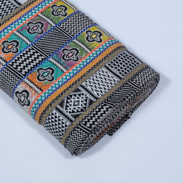 Multi Colour Cotton Jacquard Fabric