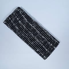 Black and White Colour Cotton Jacquard Fabric