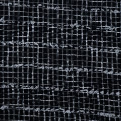 Black and White Colour Cotton Jacquard Fabric