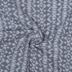 Grey Colour Cotton Jacquard Fabric