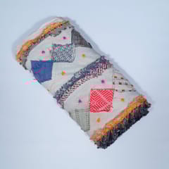 Multi Colour Cotton Patchwork Jacquard Fabric