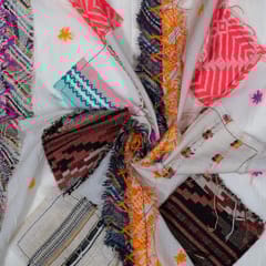 Multi Colour Cotton Patchwork Jacquard Fabric