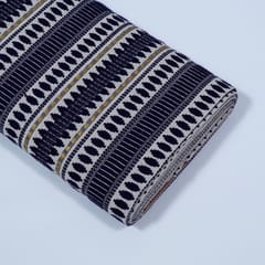 Blue Colour Cotton Acrylic Jacquard Fabric