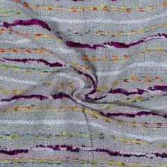 Multi Colour Cotton Acrylic Jacquard Fabric
