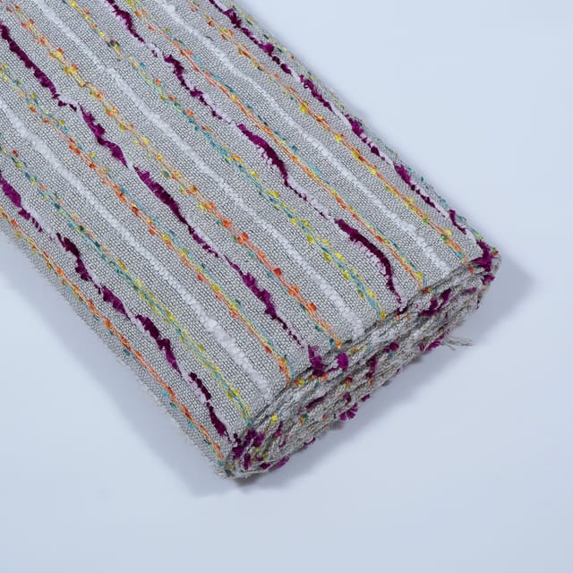 Multi Colour Cotton Acrylic Jacquard Fabric