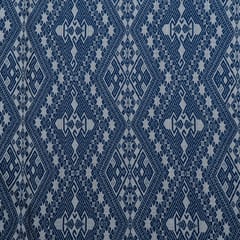 Blue Colour Cotton Jacquard Fabric