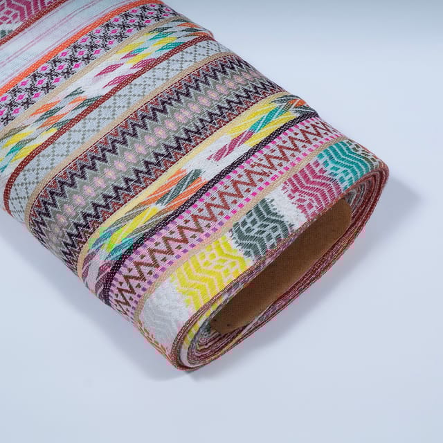 Multi Colour Cotton Jacquard Fabric