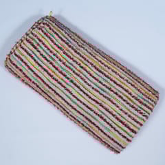 Off White Colour Cotton Acrylic Jacquard Fabric