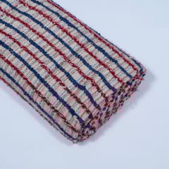 Off White Colour Cotton Acrylic Jacquard Fabric