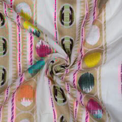 Multi Colour Cotton Jacquard Fabric