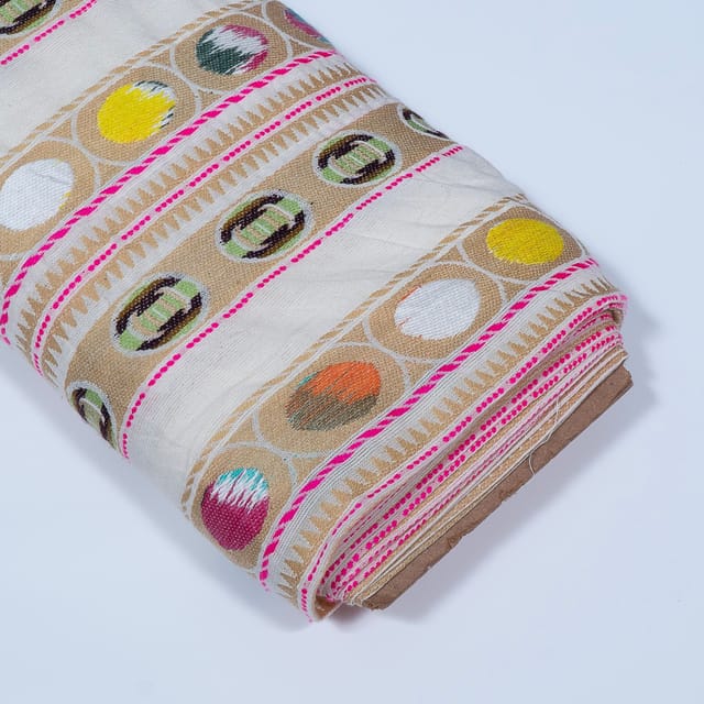 Multi Colour Cotton Jacquard Fabric
