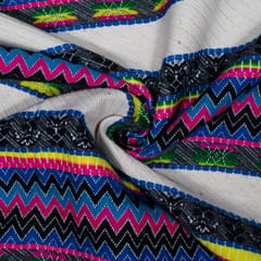 Multi Colour Cotton Acrylic Jacquard Fabric