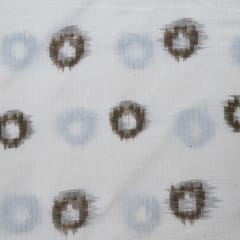 White Colour Cotton Ikat Fabric