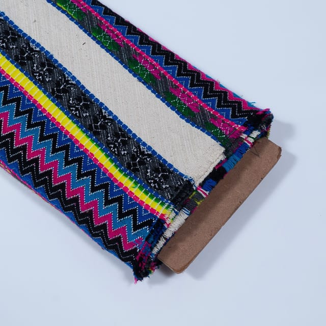 Multi Colour Cotton Acrylic Jacquard Fabric