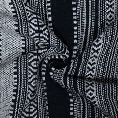 Black and Fawn Colour Cotton Jacquard Fabric