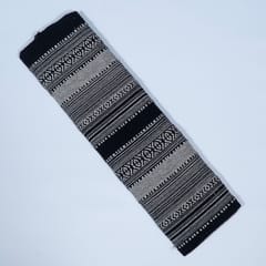 Black and Fawn Colour Cotton Jacquard Fabric