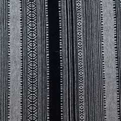 Black and Fawn Colour Cotton Jacquard Fabric