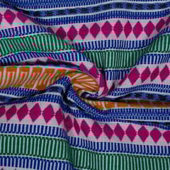 Multi Colour Cotton Acrylic Jacquard Fabric