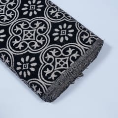 Black and White Colour Cotton Jacquard Fabric