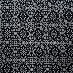 Black and White Colour Cotton Jacquard Fabric