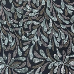 Baby Pink Colour Abstract Cut Dana Embroidered Net Fabric