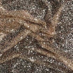 Light Gold Colour Abstract Sequence Net Fabric