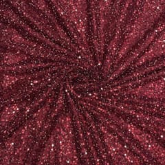 Maroon Colour Abstract Sequence Net Fabric