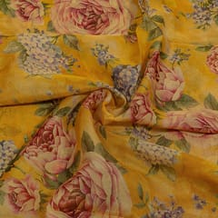 Multi Colour Tissue Organza Digital Printed Fabric