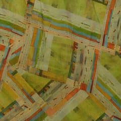 Multi Colour Tissue Organza Digital Printed Fabric